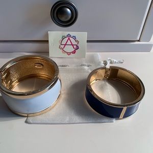 Amrita Singh Enamel Hinged Cuff Duo